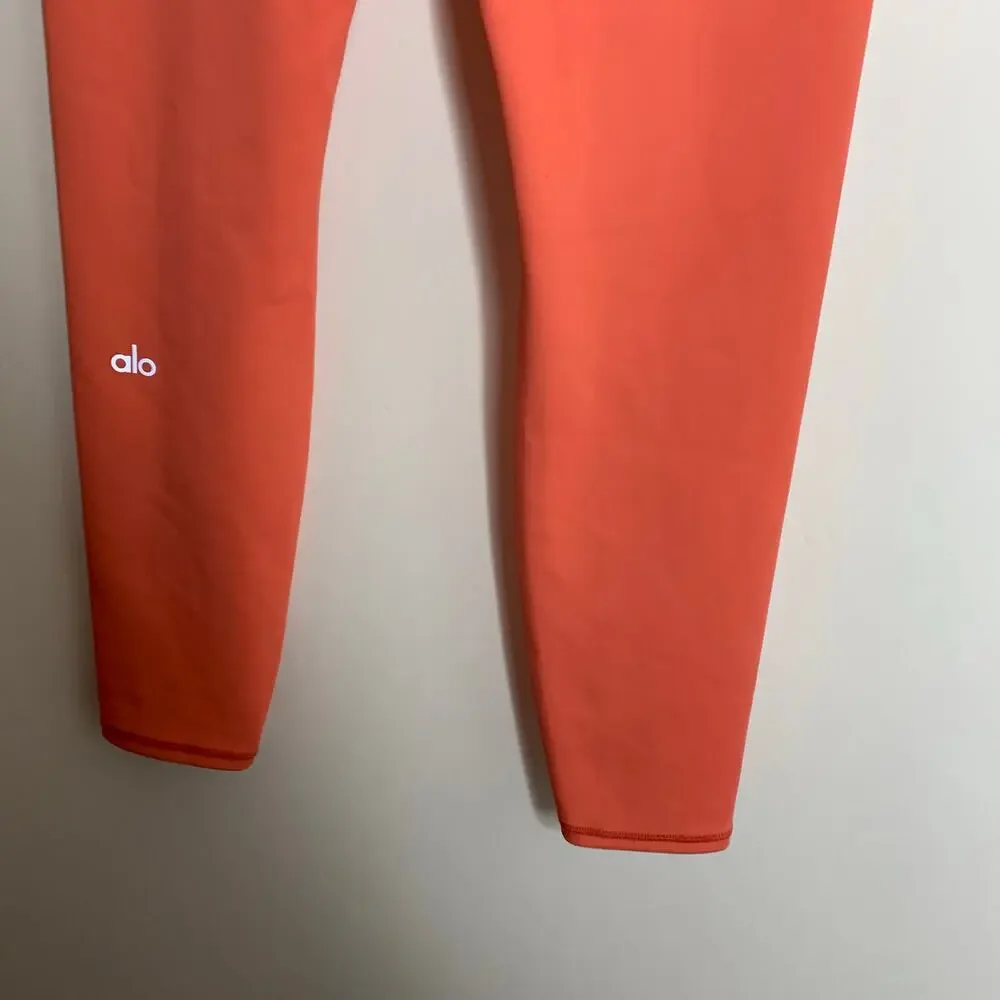 Alo Yoga 7/8 High-Waist Airbrush Legging Coral Small Womens Athletic